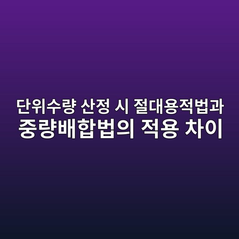 단위수량 산정 시 절대용적법과 중량배합법의 적용 차이 8 eb8ba8ec9c84ec8898eb9f89 ec82b0eca095 ec8b9c eca088eb8c80ec9aa9eca081ebb295eab3bc eca491eb9f89ebb0b0ed95a9ebb295ec9d98 eca081ec9aa9 1787400701