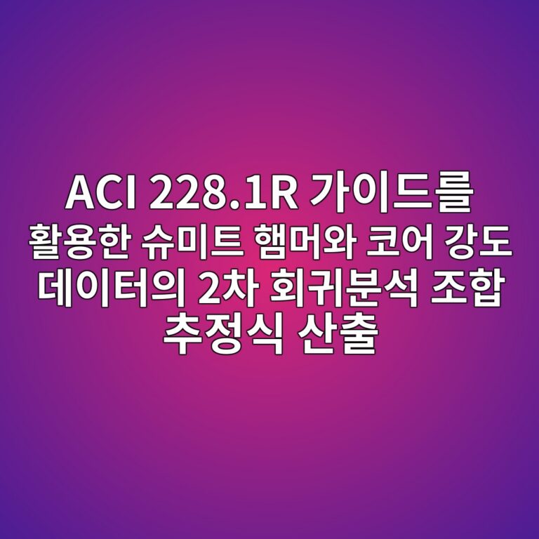 ACI 228.1R 가이드를 활용한 슈미트 햄머와 코어 강도 데이터의 2차 회귀분석 조합 추정식 산출 1 aci 228 1r eab080ec9db4eb939ceba5bc ed999cec9aa9ed959c ec8a88ebafb8ed8ab8 ed9684eba8b8ec9980 ecbd94ec96b4 eab095eb8f84 eb8db0ec9db4ed84b0 1788620791