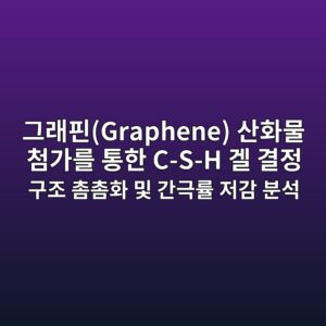 그래핀(Graphene) 산화물 첨가를 통한 C-S-H 겔 결정 구조 촘촘화 및 간극률 저감 분석 3 eab7b8eb9e98ed9580graphene ec82b0ed9994ebacbc ecb2a8eab080eba5bc ed86b5ed959c c s h eab294 eab2b0eca095 eab5aceca1b0 ecb498ecb498ed9994 1789537134