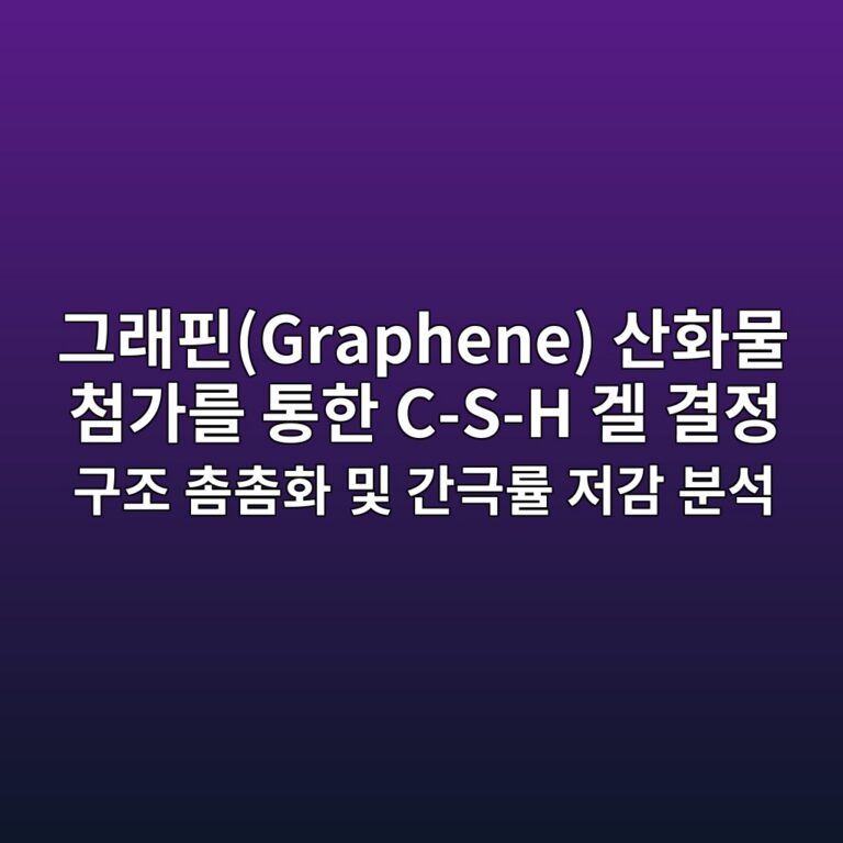 그래핀(Graphene) 산화물 첨가를 통한 C-S-H 겔 결정 구조 촘촘화 및 간극률 저감 분석 3 eab7b8eb9e98ed9580graphene ec82b0ed9994ebacbc ecb2a8eab080eba5bc ed86b5ed959c c s h eab294 eab2b0eca095 eab5aceca1b0 ecb498ecb498ed9994 1789537134