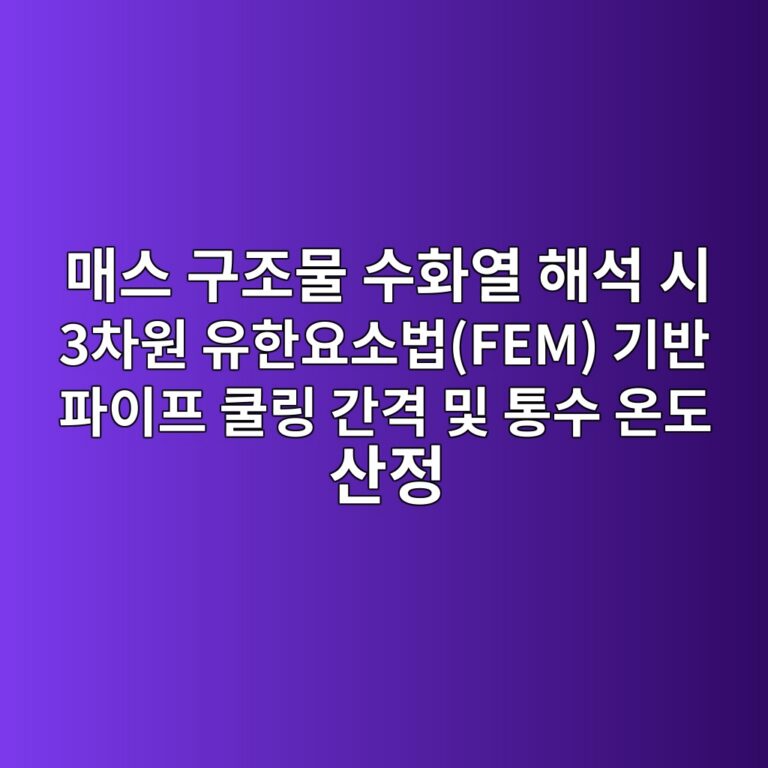 매스 구조물 수화열 해석 시 3차원 유한요소법(FEM) 기반 파이프 쿨링 간격 및 통수 온도 산정 1 eba7a4ec8aa4 eab5aceca1b0ebacbc ec8898ed9994ec97b4 ed95b4ec849d ec8b9c 3ecb0a8ec9b90 ec9ca0ed959cec9a94ec868cebb295fem eab8b0ebb098 1789127964