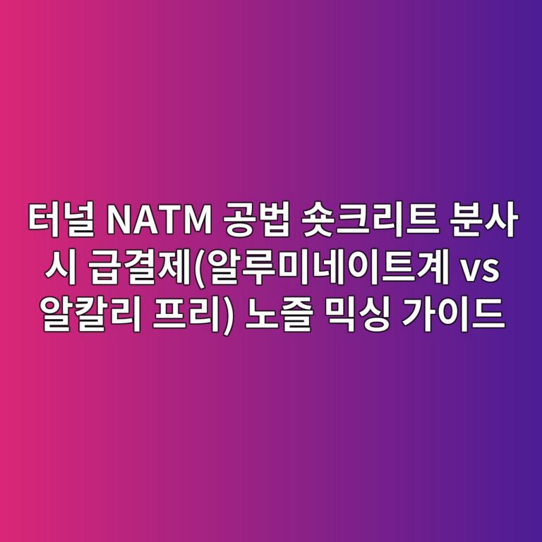터널 NATM 공법 숏크리트 분사 시 급결제(알루미네이트계 vs 알칼리 프리) 노즐 믹싱 가이드 2 ed84b0eb8490 natm eab3b5ebb295 ec888fed81aceba6aced8ab8 ebb684ec82ac ec8b9c eab889eab2b0eca09cec958ceba3a8ebafb8eb84a4ec9db4ed8ab8eab384 1789127909