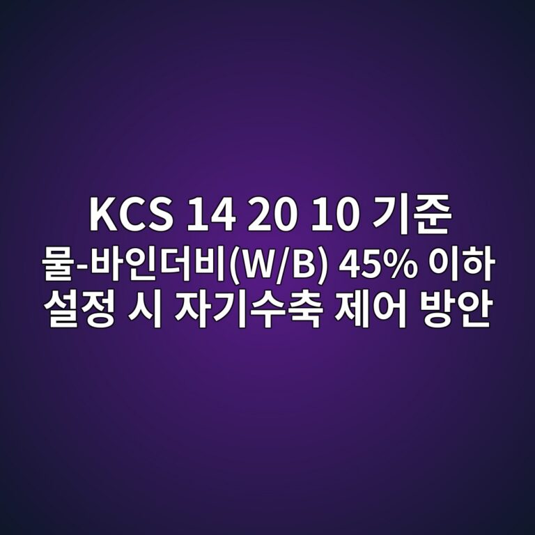 KCS 14 20 10 기준 물-바인더비(W/B) 45% 이하 설정 시 자기수축 제어 방안 8 kcs 14 20 10 eab8b0eca480 ebacbc ebb094ec9db8eb8d94ebb984w b 45 ec9db4ed9598 ec84a4eca095 ec8b9c ec9e90eab8b0ec8898ecb695 eca09cec96b4 ebb0a9 1789126705